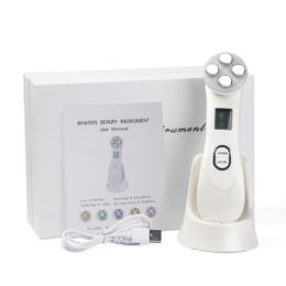 Facial Mesotherapy Electroporation RF Radio Frequency LED Photon Face Lifting Tighten Removal Skin Care Face Massager