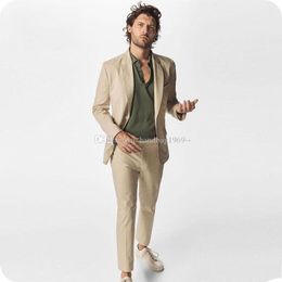 Popular One Button Groom Tuxedos Notch Lapel Groomsmen Mens Suits Wedding/Prom/Dinner Blazer (Jacket+Pants+Tie) K312