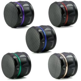 63MM Zinc Alloy Four-Layer Drum Type Mesh Cover Colour Matching Smoke Grinder