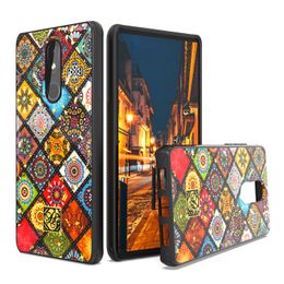 Case for Stylo6 A21 A21S A01 Aristo5 K51 K31 MOTO E7 G8 Power Phone Case Soft Geometric Splice Luxury Glitter Epoxy Sparkling Bling Flexible