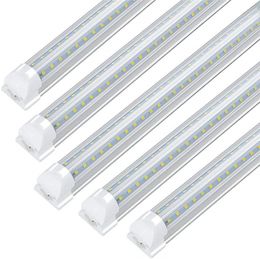 25 pcs 4ft 5ft 6ft 8ft LED tube light T8 Integrated Bracket V-Shaped Cooler Door 1200mm AC 85-265V free shipping USD FEDEX