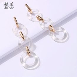 Fashion- link circles dangle earrings for women brand luxury chandelier earring western hot sale holiday style Jewellery gift for girl