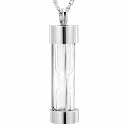 Eternal Hourglass Cremation Jewelry Urn Necklaces Memorial Ashes Holder Keepsake Fashion Jewelry Cremation Necklace for Women Men Keepsake