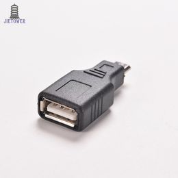 300pcs/lot Micro USB to USB Female OTG Host Adapter for Cell phone Tablet Connected Flash Disc Mouse Black