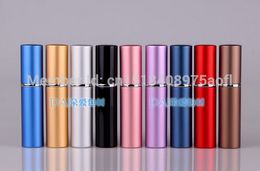 Free Shipping 600pcs 9 colors aluminum perfume bottle 6ml perfume spray 6ML perfume tube empty bottles