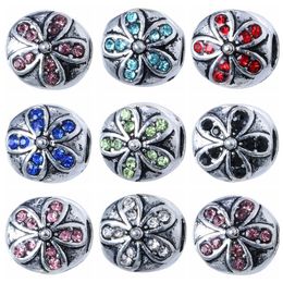 Hochwertige Blumen-Silberperlen-Charm-Kristall-Clip-Sicherheitsstopper-Abstandsperlen für Pandora-Armbänder und Armreifen