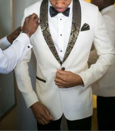 White and gold prom suit Clearance