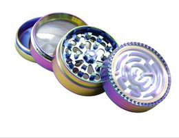 Zinc Alloy Labyrinth Colorful Smoke Grinder 52mm New Four-Layer Metal Smoke Grinder