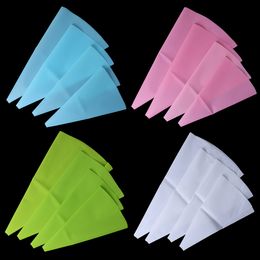 4Pcs/Set Silicone Reusable Icing Piping Cream Pastry Bag Cake Decorating Tools DIY Baking & Pastry Tools