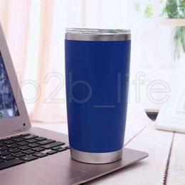 20 oz Stainless Steel Car Cup Fashion Metal Travel Camping Water Bottle Beer Coffee Mugs Candy Colours Cups With Lid TTA1729