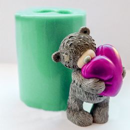 Silicone 3d Moule ours en peluche crème Gâteau Emporte-pièce déco anniversaire