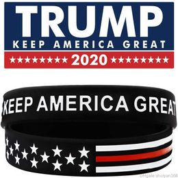 Donald Trump 2020 Keep America Great Letter Silicone Wristband Rubber Bracelet Bangle Donald Trump Supporters USA Flag Wristband Jewellery