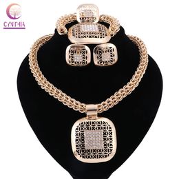 -Declaração colar ouro cor boho mulheres venda quente colar de jóias conjuntos com brincos para casamento casamento