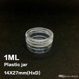 1ML / 1G 플라스틱 빈 얼굴 크림 항아리 화장품 샘플 맑은 냄비 아크릴 메이크업 아이 섀도우 립 밤 네일 아트 조각 컨테이너 병 여행