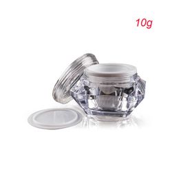 New 10g diamond shape cream jar ,plastic 10g Cosmetic Jar,wholesale 10 g Cosmetic Packaging acrylic cosmetic container