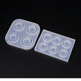Band Rings Moulds Silicone Resin Mould Multi Size Clear Jewellery Mould Flexible DIY Circle Rings Mould 4 6 14 Cavity