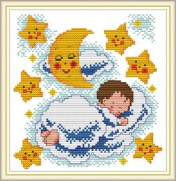 Mix 2 in 1 Fantasy Boy cross stitch kit ,Handmade Cross Stitch Embroidery Needlework kits counted print on canvas DMC 14CT /11CT