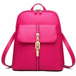 HBP de alta qualidade macio couro mulheres mochilas grandes sacos de escola para menina ombreira senhora saco mochila de viagem