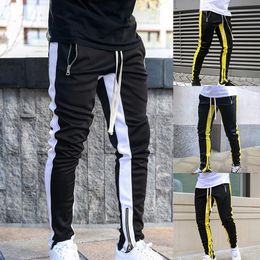 E-Baihui 2021 Men's Joggers Men Casual Zipper Sport Pants Running Fitness Trousers Male Sports Jogger Pants Outdoor Streetwears KD801