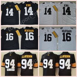 Nome personalizzato Iowa Hawkeyes Maglie NCAA College Desmond King Jersey CJ Beathard Adrian Clayborn Big Ten University Black White