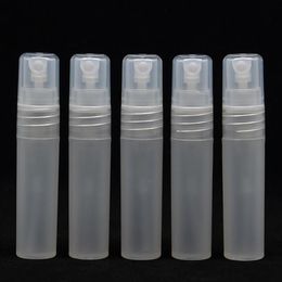 5ml Transparent plastic perfume bottle atomizer empty 5CC mini refillable spiral spray pump container Wholesale LX2046