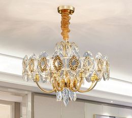 Luxury Modern Crystal Chandelier New Design Gold Chandeliers Pendant Lamps Lighting For Living Room Hanging Lamps Home Decor Light Fixtures