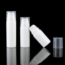 5ml 10ml White Airless Bottle Lotion Pump Mini Sample and Test Bottles Vacuum Container Cosmetic Packaging