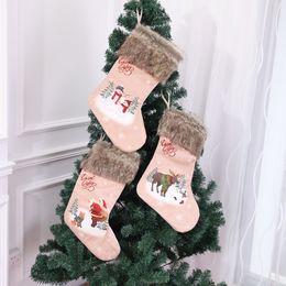 New PersonalisedEmbroidered Xmas Stocking Sack Santa Deluxe Christmas decoration for home New year 2019 Noel