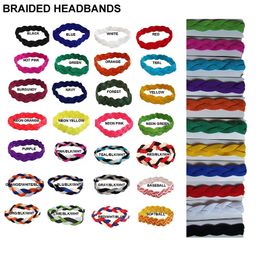 2019 Free DHL Braided Headband Non Slip Style Sweaty Sports Thick Hair Head Bands