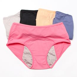 Leak Proof Menstrual Period Panties Women Underwear Physiological Cotton Briefs Plus Size Lingerie Waterproof Panties282Z