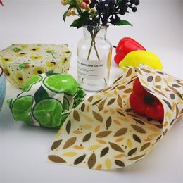 3pcs/set Zero Waste Food Reusable Wrap Sustainable Plastic Free Beeswax Food Wraps Snack Fruit Packaging Kitchen Food Fresh Keeping Covers