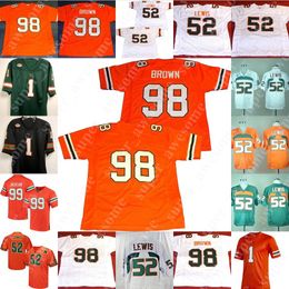 College Football Miami Hurricanes Football Jersey 88 Jeremy Shockey 6 Santana Moss 51 Jonathan Vilma 6 Antrel Rolle 14