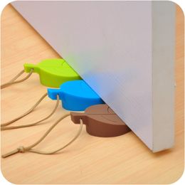 Leaves Silicone Rubber Door Stop Stoppers Door Block Children Anti-Folder Hand Security Card Hanging