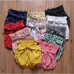 Baby Girl Bloomer Shorts Toddle Falbala PP Pants Kids Ruffle Diaper Covers Plaid Solid Floral Bread Pants Polka Dot Lantern Underpants C5476