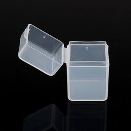 With Lid Small Square Plastic Clear Transparent Collection Container Case Storage Box Coin Capsules Holders ZC0946