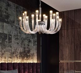 Modern Chandelier Iron Glass LED Chandeliers Ceiling Chandelier Lighting Living Room Kitchen Fixtures Bedroom Art Deco Light MYY