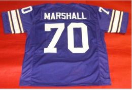 Custom Men Youth women Vintage CUSTOM #70 JIM MARSHALL College Football Jersey size s-5XL or custom any name or number jersey