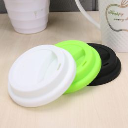 Silicone Cup Lids 9.6cm Non-Toxic Anti Dust Spill Proof Cup Lid Portable Coffee Milk Cups Cover Seal Lids Drinking Accessories BH2507 CY