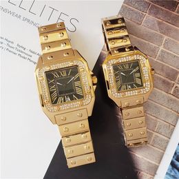 Top brand lovers watches men 40mm women 33mm Classic sapphire watch Luxury rhinestone rose gold watch Women's dress watches m207c