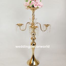 New style Gold Metal Wedding Centerpiece Decoration Roman Wedding Road Lead Flower Holder best0758