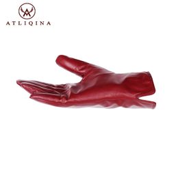 Fashion- gloves women genuine leather wrist winter autumn touch screen Italian sheepskin mitten present for women