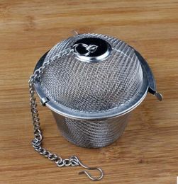 500pcs Stainless Mesh Ball Reusable Strainer Herbal Locking Tea Philtre Infuser Spice Free shipping