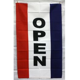 Vertical Open Flag 3x5 ft Custom Polyester Fabric Flying Hanging Open Banner Flags for Outdoor Use, free shipping