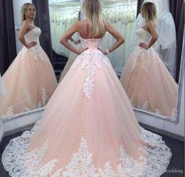 New Pink Ball Gown Quinceanera Dresses Glamorous Princess Strapless Sleeveless Sweet 16 Girls Prom Party Pageant Gowns Plus Size Custom Made