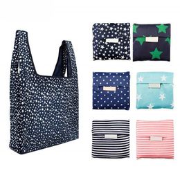 2019 Hot Sale Fashion printing foldable shopping bag Reusable Large-capacity Storage Bag Eco Friendly Tote Bags Multi-function UPS Free