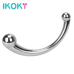 IKOKY principal dobro Anal plugue macho Masturbação Adult Sex produtos eróticos inoxidável Sex Toys aço para Homens Prostate Massage Y200409