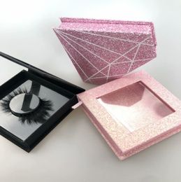 8 styles square Magnetic Lashes Box with eyelash tray 3D Mink Eyelashes Boxes False Eyelashes Packaging Case Empty Eyelash Box 20 sets free