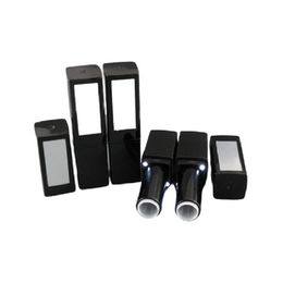 25 pcs/lot Empty Lipstick Tube with LED Light and Mirror Square Black Cosmetic Containers Makeup Lipstick Tube Packaging