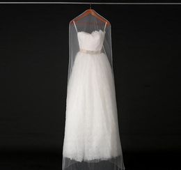 160cm 180cm Transparent Wedding Dress Dust Cover Soft Tulle Garment Bags Bridal Gown Scratch Resistant Net Yarn Bag 50pcs SN388