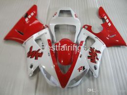 ZXMotor 7 Hediyeler Yamaha R1 1998 için Fairing Kiti 1999 Beyaz Kırmızı Pirzola YZF R1 98 99 BS24